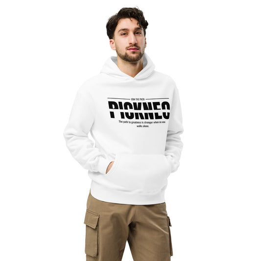 Hoodie Blanco "WALKS ALONE" (420g)