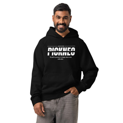 Hoodie Negro "WALKS ALONE" (420g)