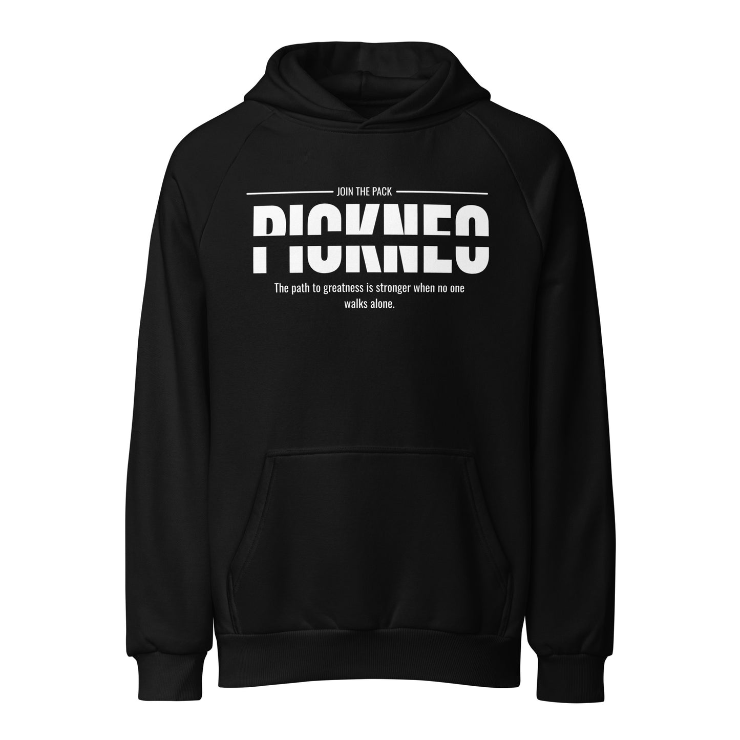 Hoodie Negro "WALKS ALONE" (420g)