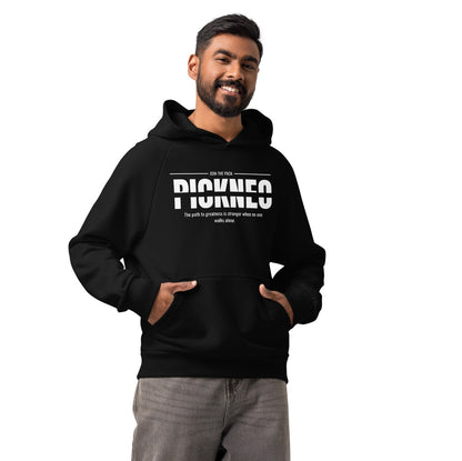 Hoodie Negro "WALKS ALONE" (420g)