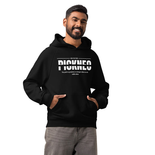 Hoodie Negro "WALKS ALONE" (420g)