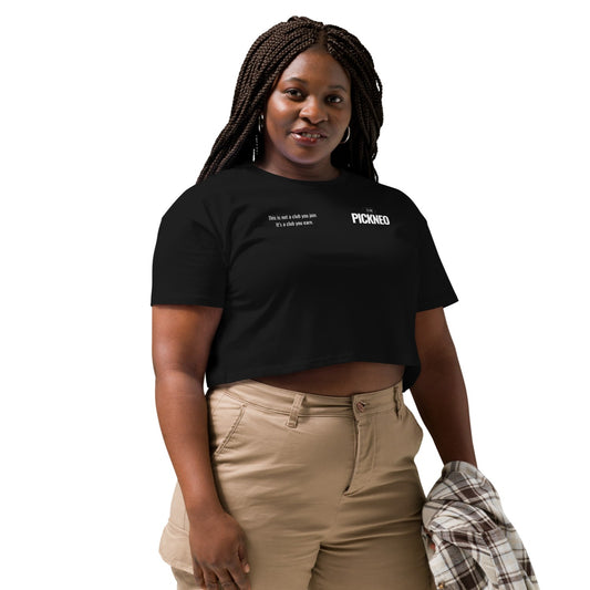 Crop Top Negro "CLUB" (165g)