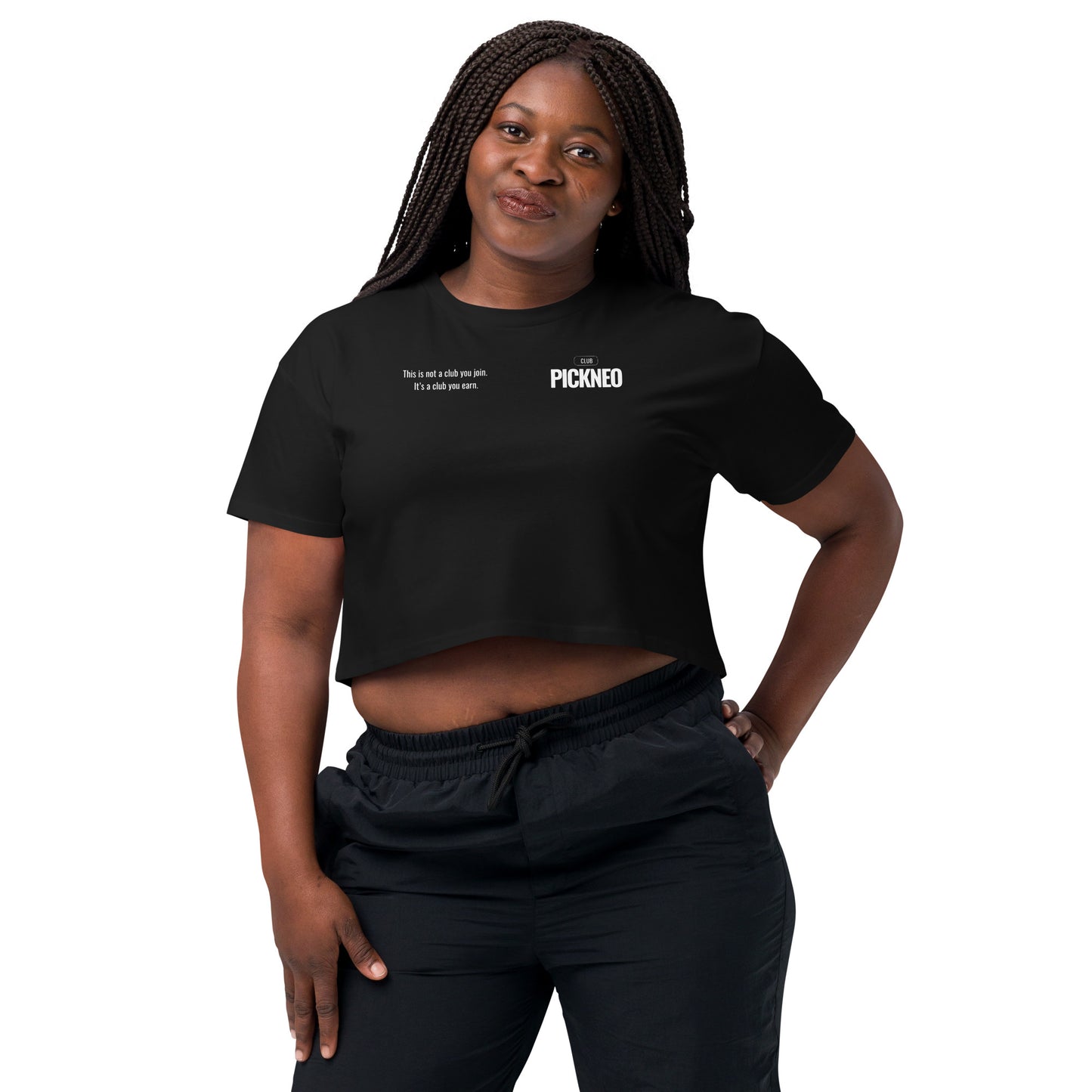 Crop Top Negro "CLUB" (165g)