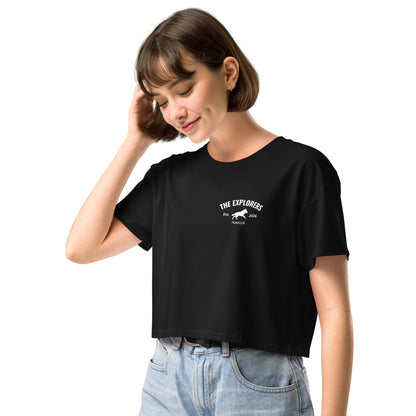 Crop Top Negro "EXPLORERS" (165g)