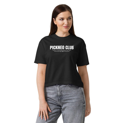 Crop Top Negro "CLUB" (165g)