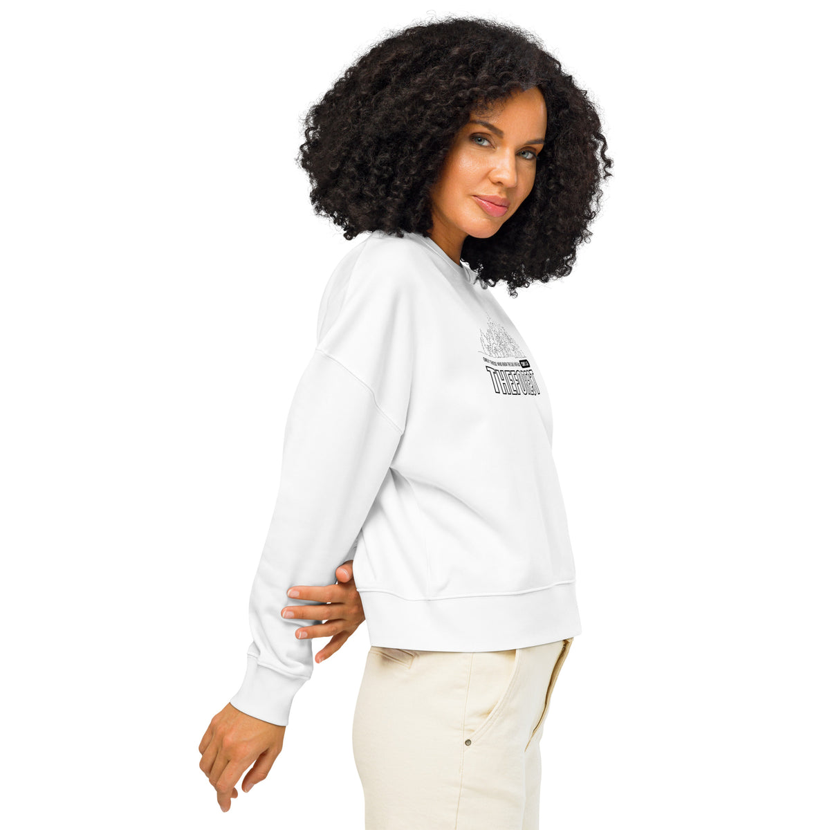 Sudadera Blanca "FOREST" (420g)